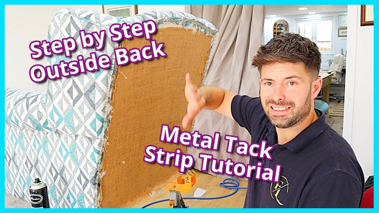 HOW TO UPHSOLSTER THE OUTSIDE BACK OF A SOFA | UPHOLSTERY FOR BEGINNERS | FaceliftInteriors
