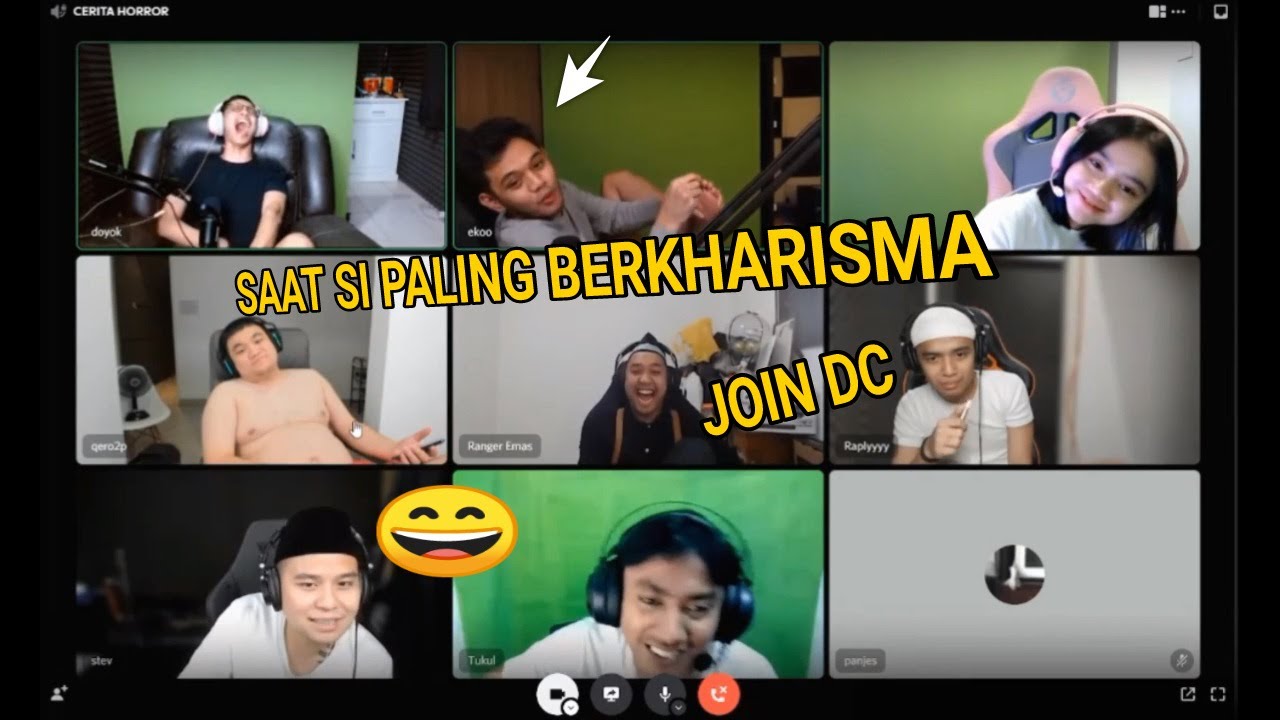 SAAT EKOJU JOIN DISCORD DI ACARA HORROR MARSHA!!! SATU DISCORD DI BIKIN NGAKAK...