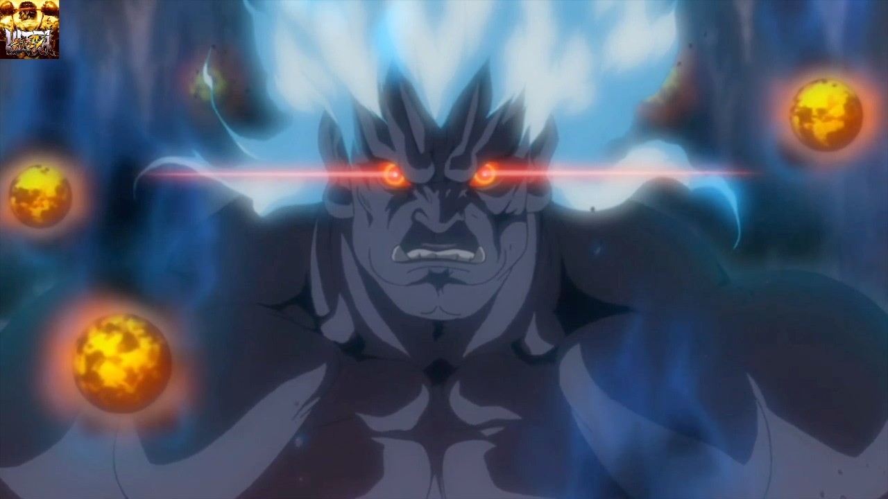 街霸超級賽亞人ONI就是比神更強,街頭霸王狂鬼黃金升龍無敵擊破敵人, 這個髮型和佛珠令人聯想到孫悟空的自在極意功?