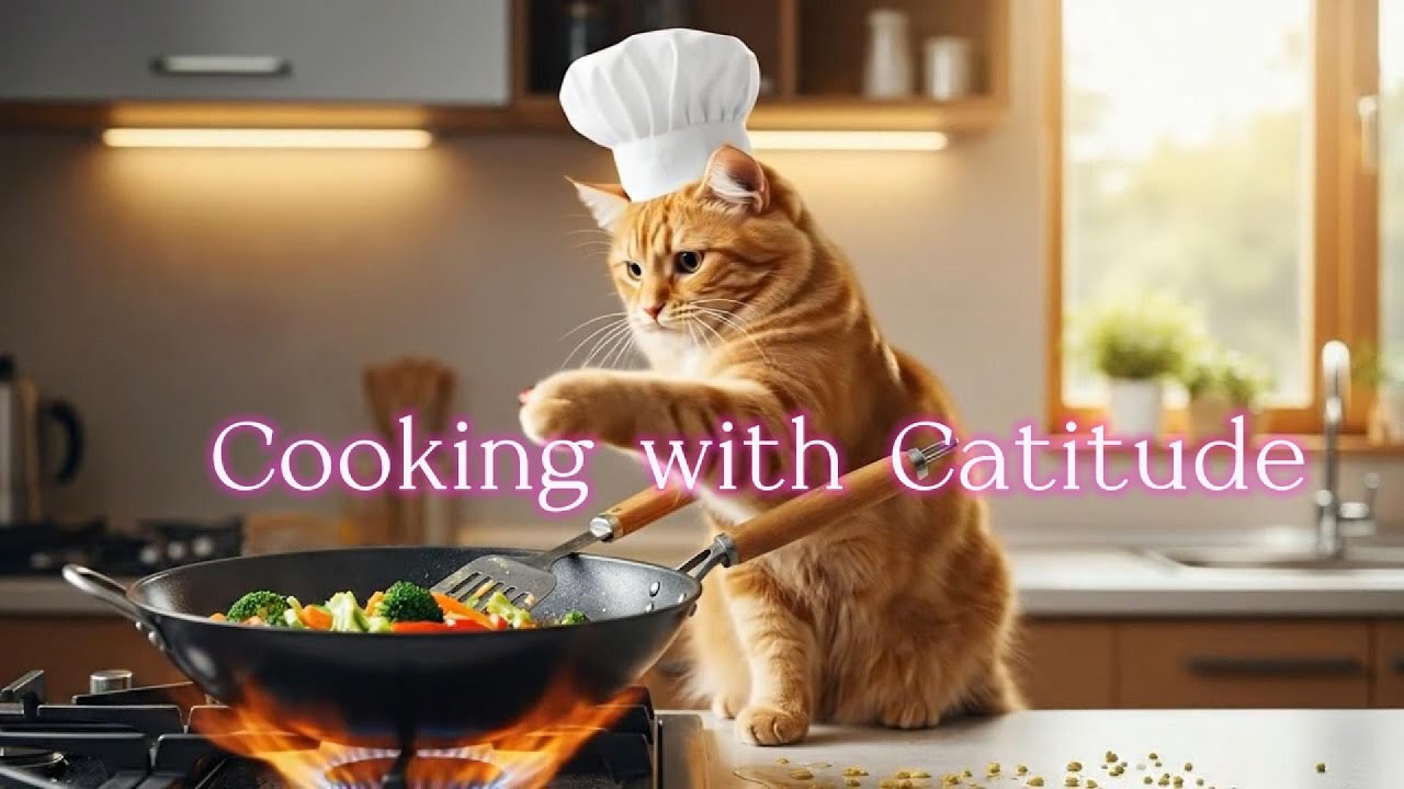 Real Cat Tries to Cook Fried Rice 🍚😹
