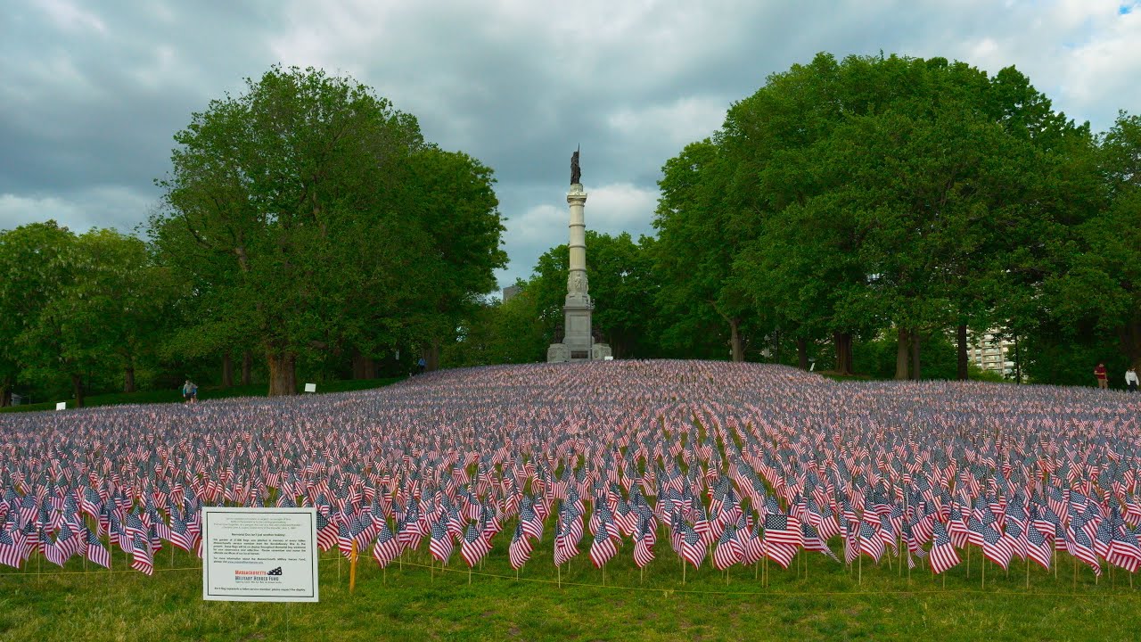 Boston Common Memorial Day USA flag garden 2023 Panasonic GH6 HDR  #memorialday #memorialdayweekend