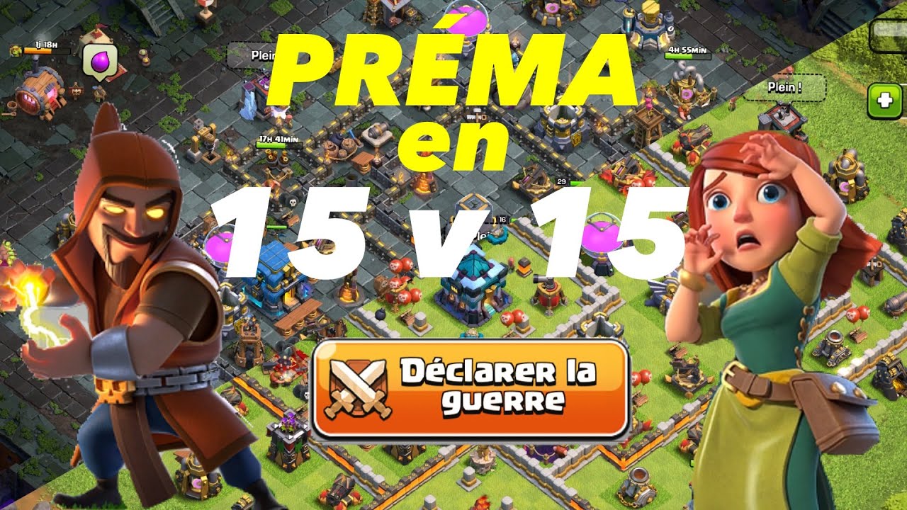 SEUL en GUERRE de CLANS 15v15 avec 2 de mes PRÉMAS