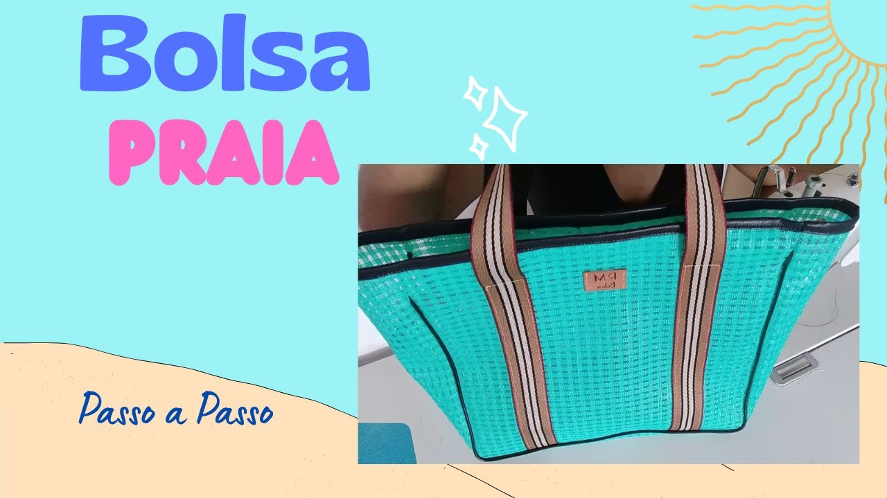 Como Fazer uma Bolsa de Praia fácil em Tela