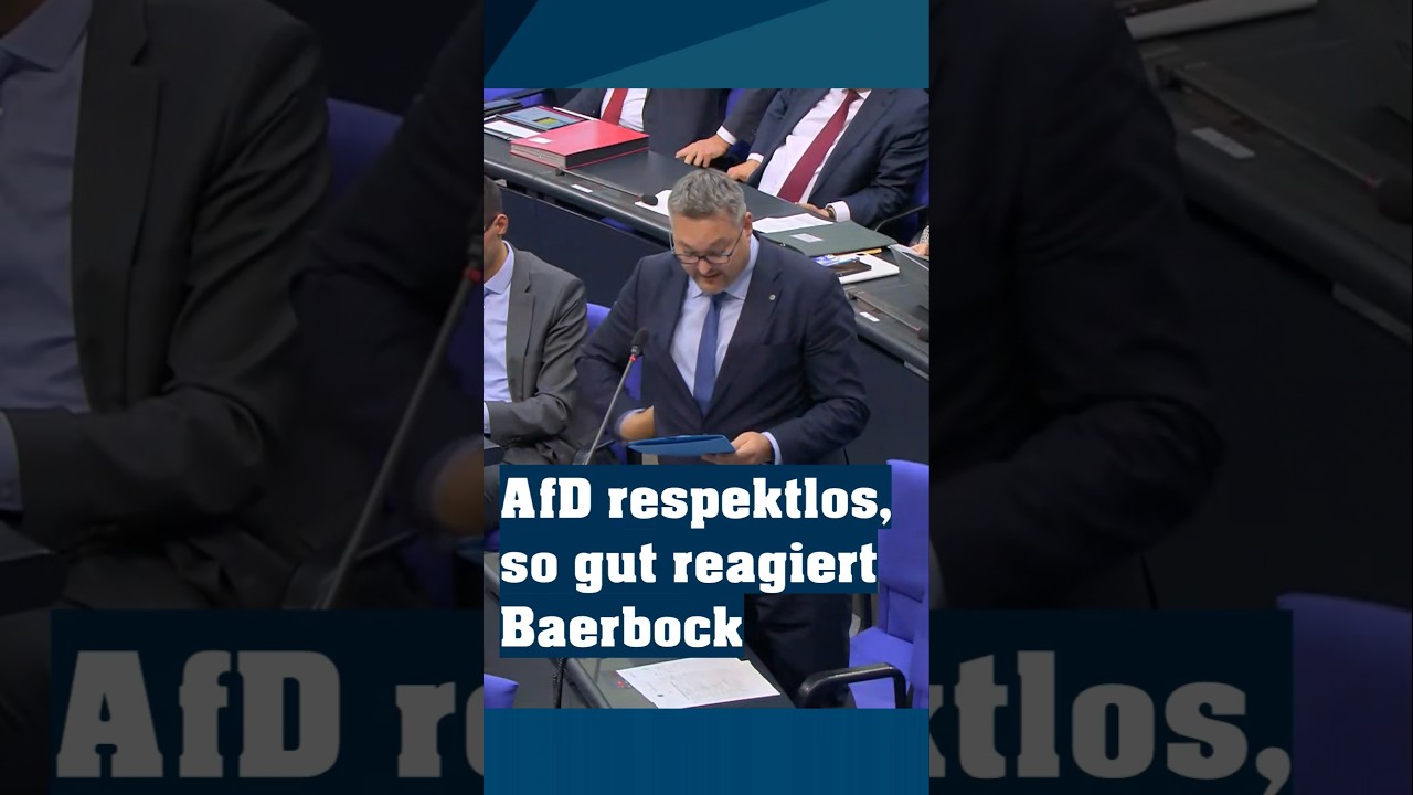 AfD respektlos, so gut reagiert Baerbock #noafd