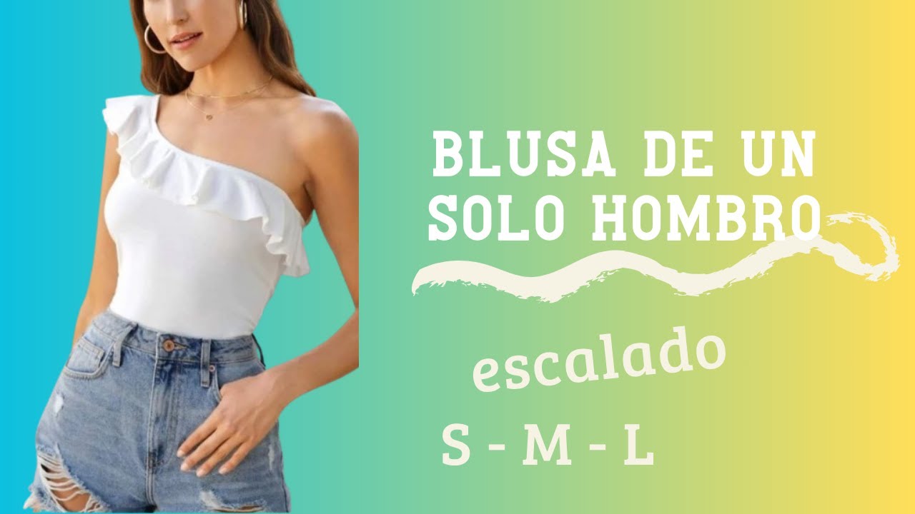Como hacer blusa un solo hombro con volado, patrón su escalado y confección.