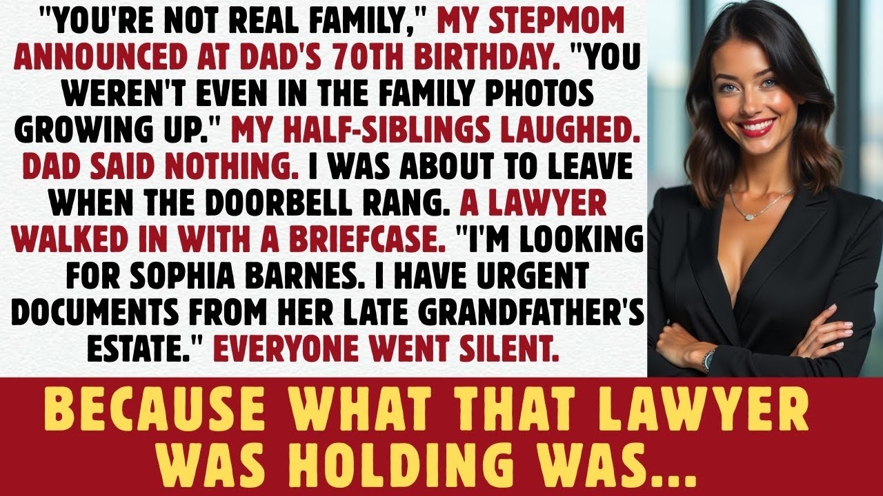 At Dad's 70th Birthday, My Stepmom Said 'You're Not Real Family' - Then The Lawyer Arrived