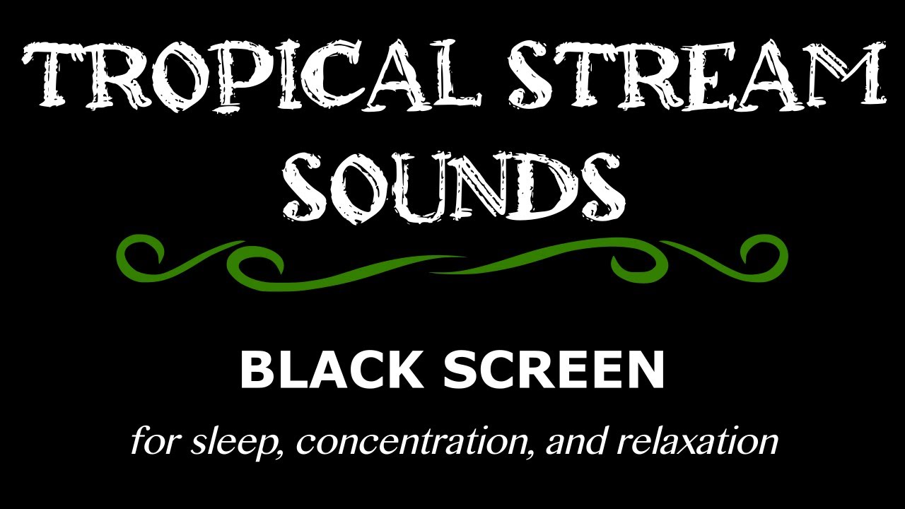 Tropical Stream Sounds for Deep Sleep and Ultimate Relaxation 🌴😴 | Black Screen