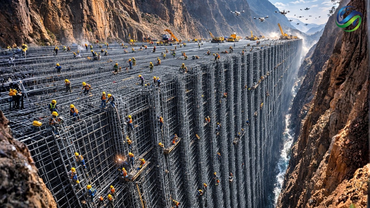 Los Ingenieros Reconstruyen la Presa MÁS Peligrosa : No Creerás Su Maquinaria