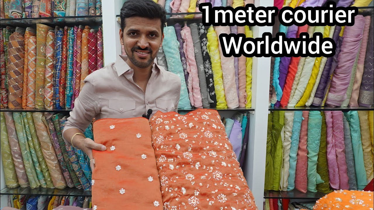 Hyderabad Exclusive designer fabrics in budget / 1meter courier worldwide
