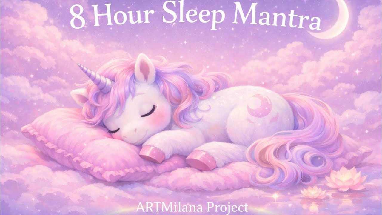 🌙☁️🦄 Om Cham Chandraya Namaha — 8 Hour Sleep Mantra | Deep Lunar Healing Meditation