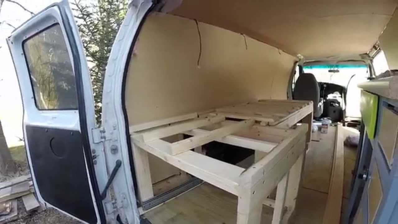 Living in a Van - Expandable Bed and Storage #VanLife
