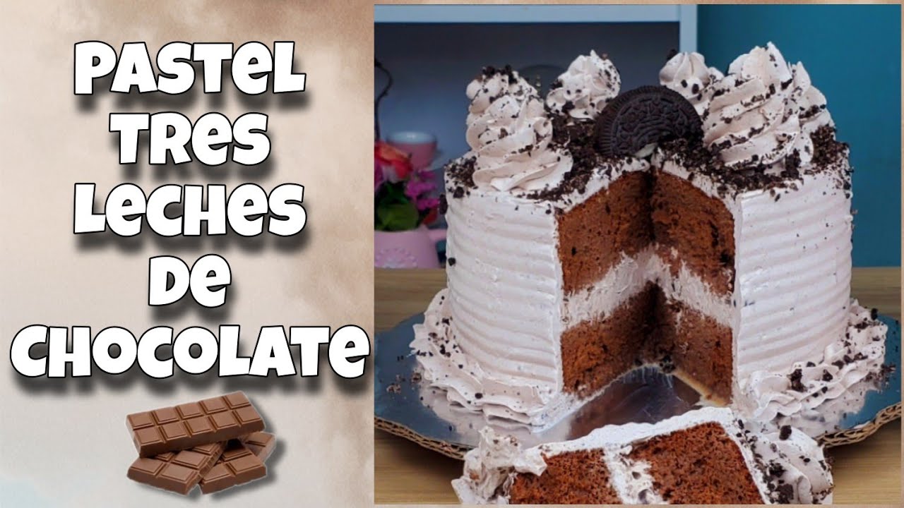 Pastel TRES LECHES de CHOCOLATE 🍫 Receta Deliciosa y Fácil