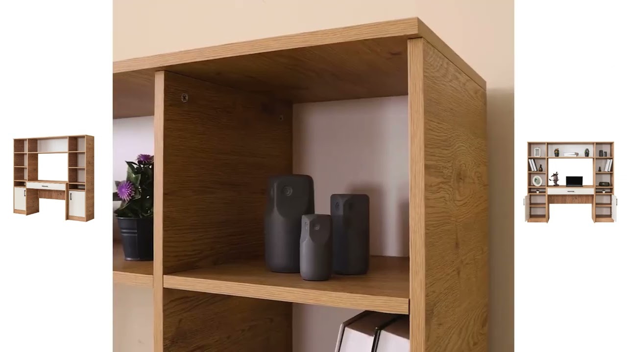 Deka Kitaplıklı Çalışma Masası Tanıtım Videosu