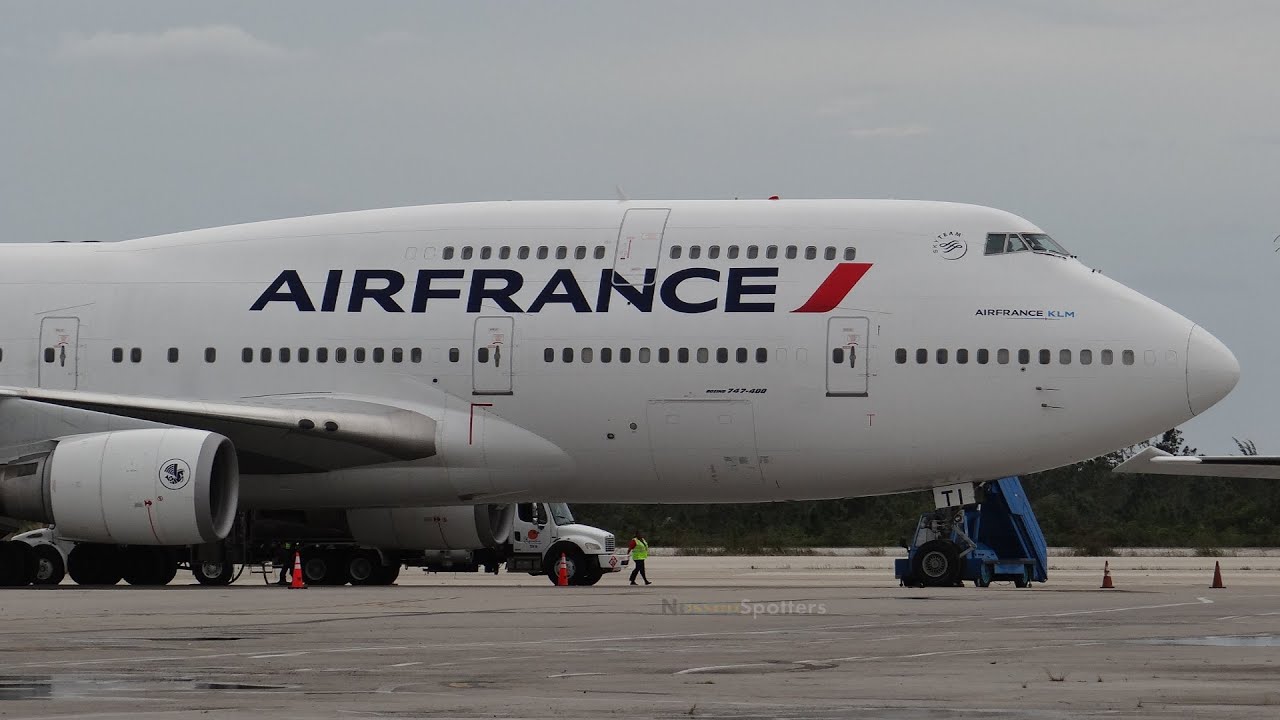Air France Departure | Boeing 747-400 | F-GITI | Nassau,Bahamas