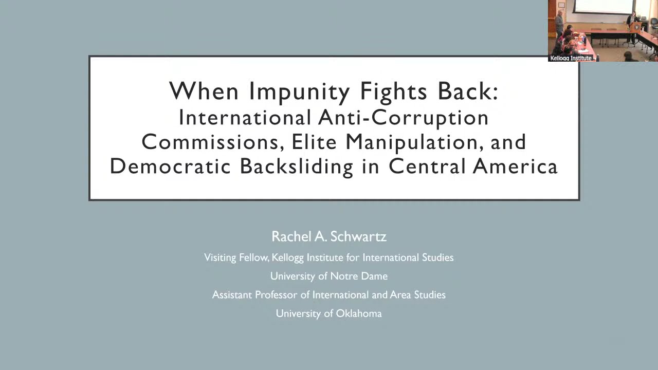 Int'l Anti-Corruption Commissions, Elite Manipulation, & Democratic Backsliding in Central America