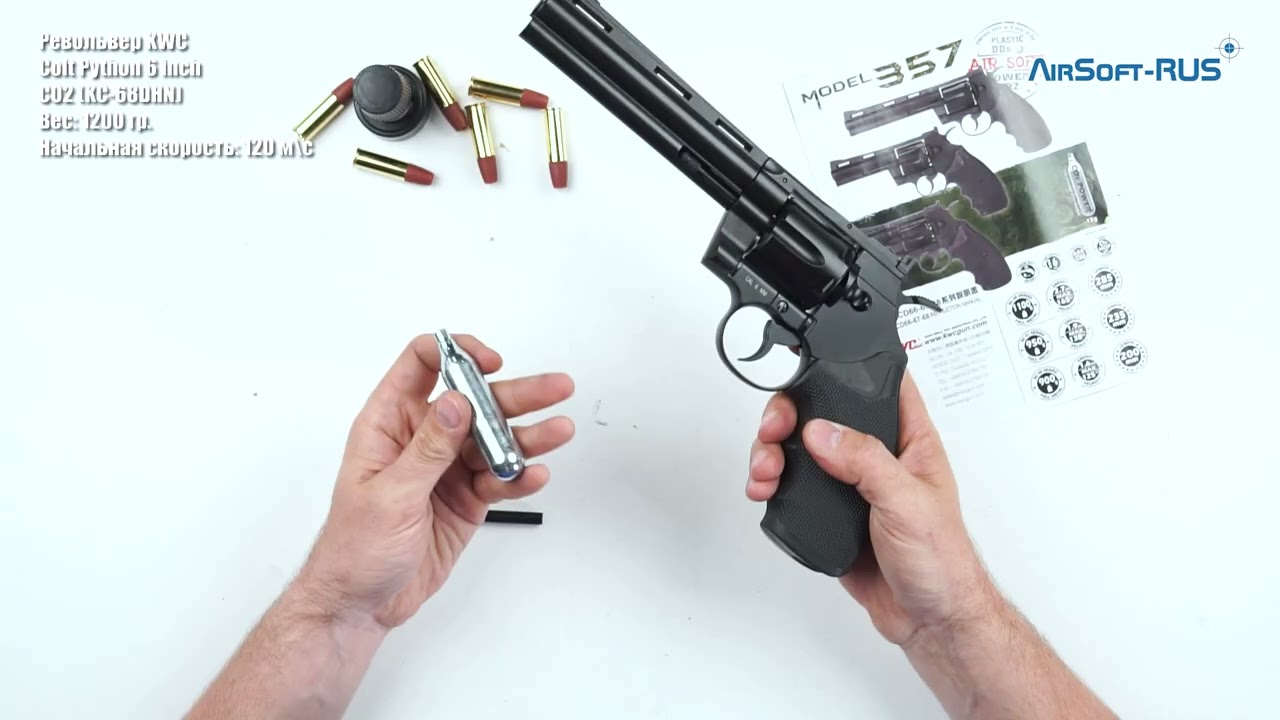 Револьвер KWC Colt Python 6 inch CO2 KC 68DHN