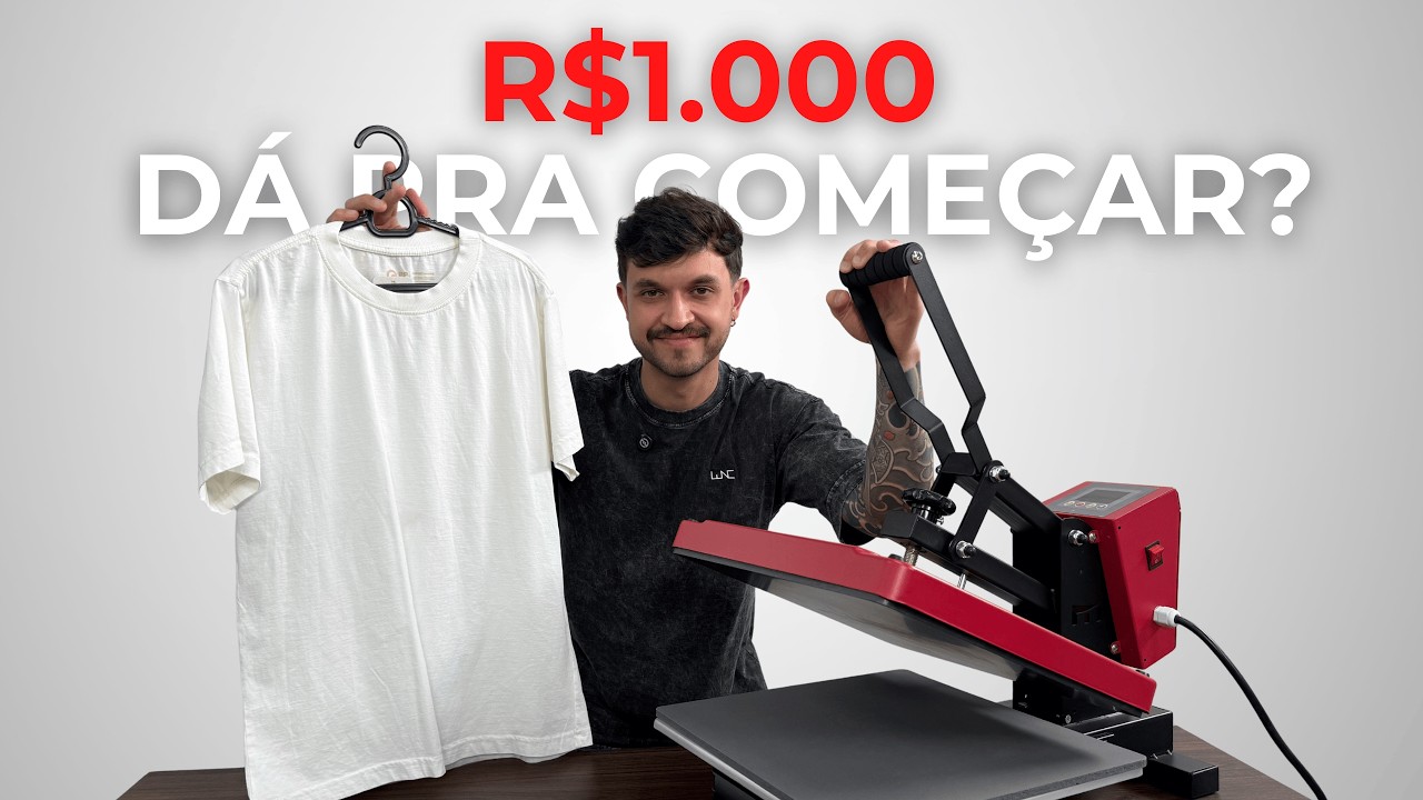 COMO EU COMEÇARIA UMA MARCA DE ROUPA COM DTF E R$ 1.000