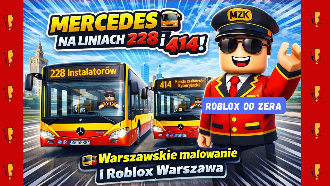 MERCEDES NA LINIACH 228 i 414! 🚌 Warszawskie malowanie | Roblox Warszawa