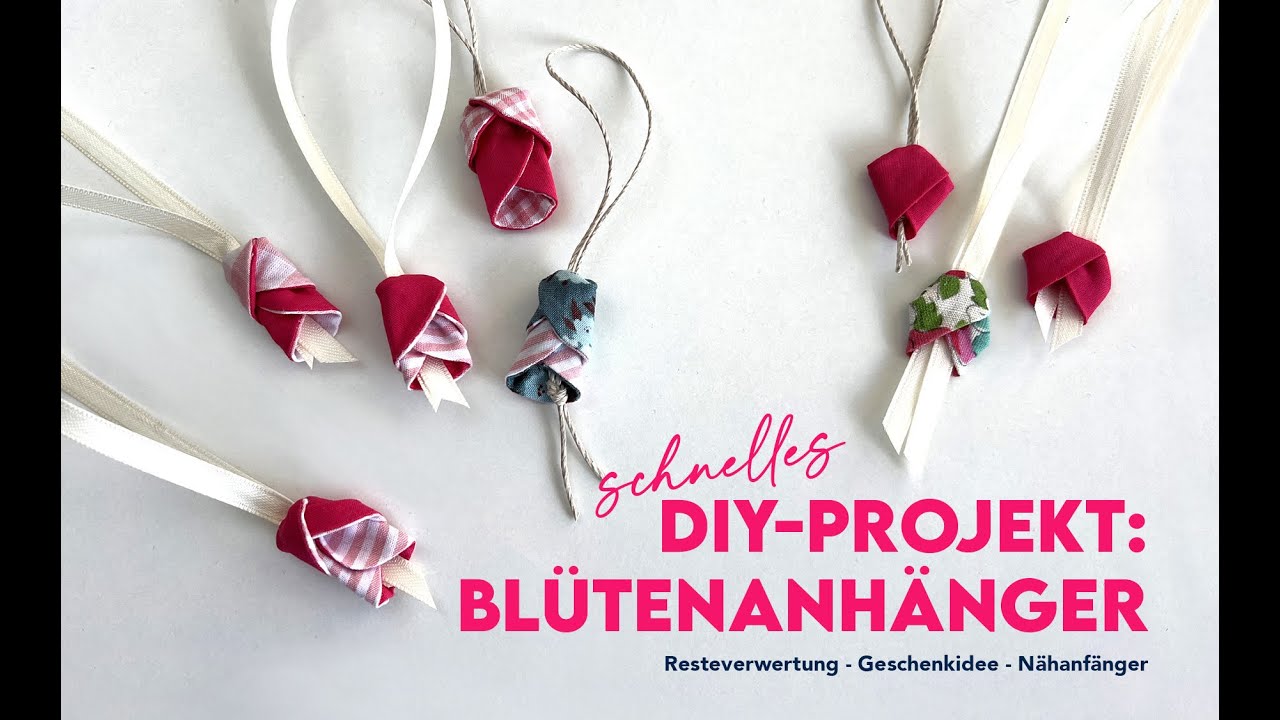 🧵✂️ Geniale Stoffreste Nähidee: Geschenkidee - Blütenknospen