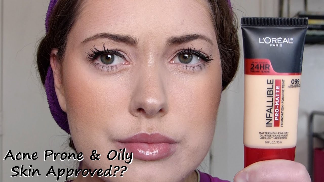 Loreal Infallible Pro Matte Foundation WEAR TEST on Acne Prone & Oily Skin