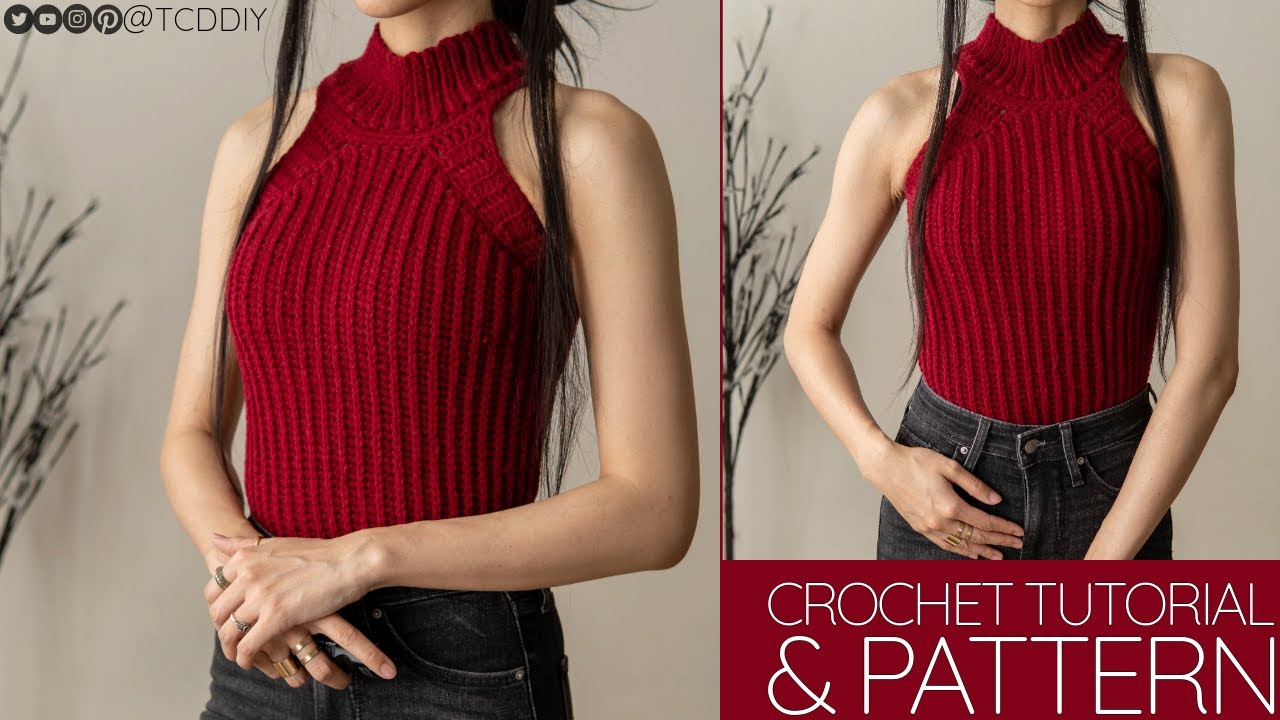 How to Crochet: Mock Neck Top | Pattern & Tutorial DIY