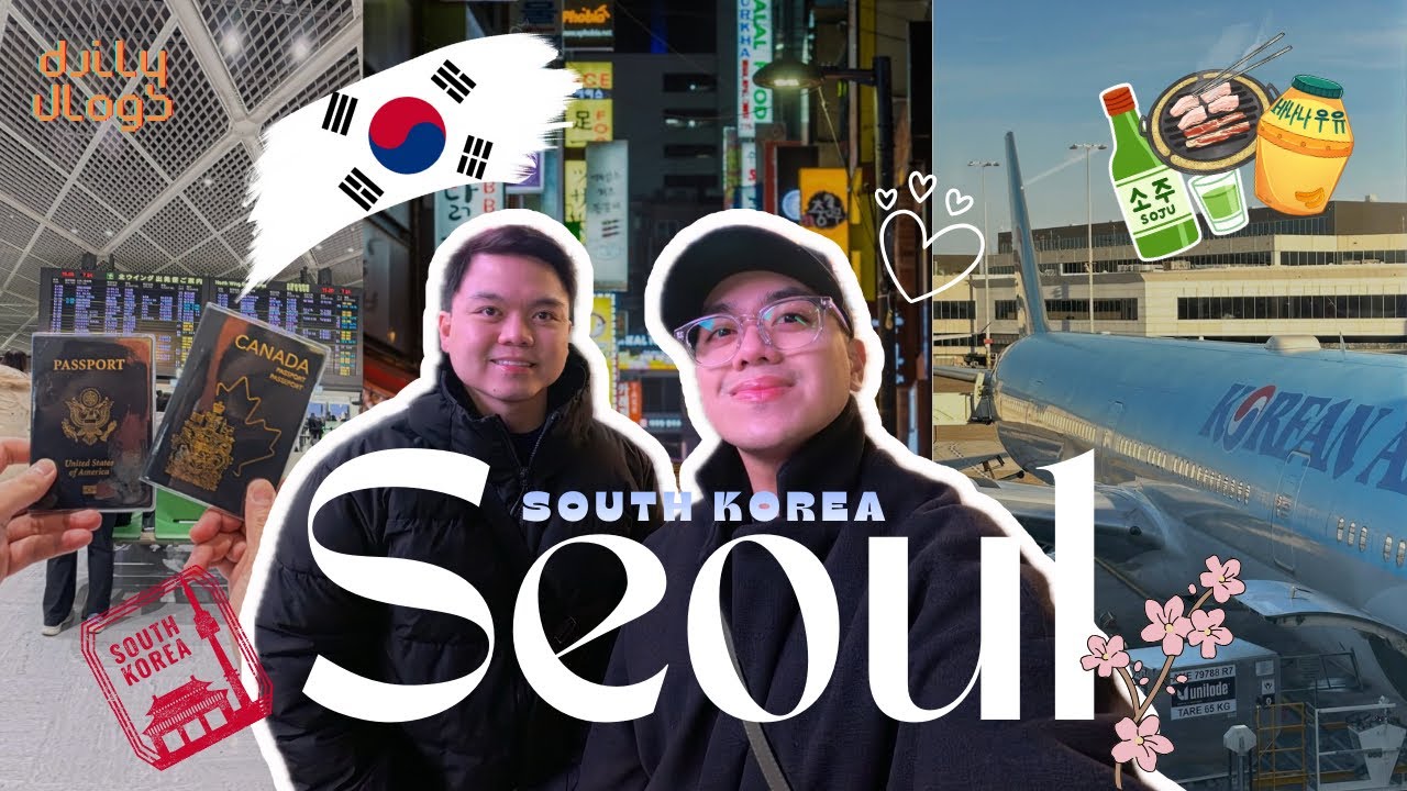 SOUTH KOREA VLOG PART 1 | OUR FIRST TIME IN SEOUL | WINTER FEELS | BANANA MILK FINALLY 💛