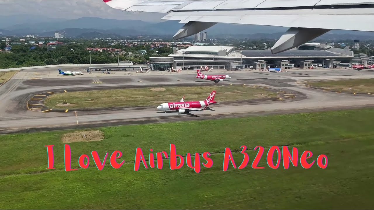Airasia AK6496 Кота-Кинабалу в Сандакан =Я люблю Airbus A320Neo=