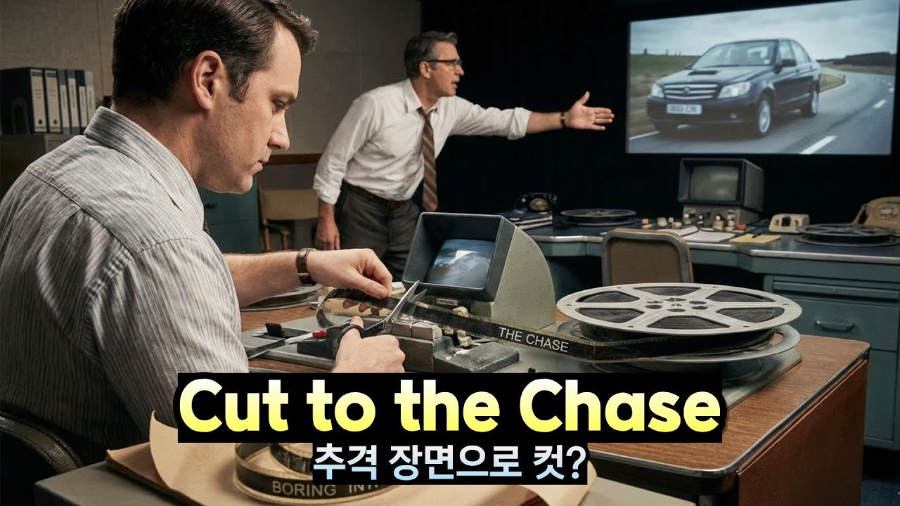 'Cut to the Chase' 추격 장면으로 컷? #영어회화 #영어공부 #영어 #lc #영어관용표현 #chase #conclusion #단도직입