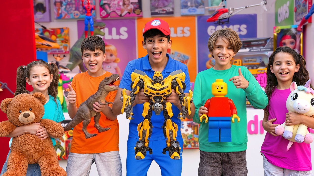 Jason and Friends First Job in Toys Shop for Kids