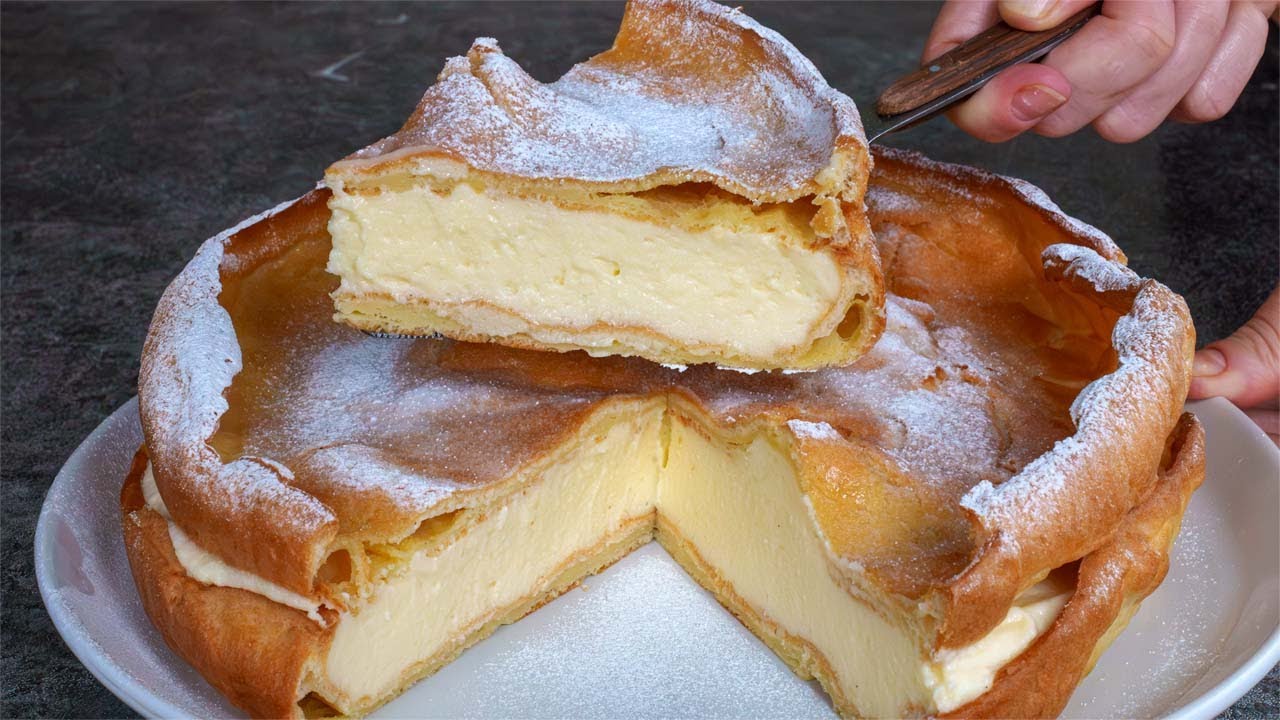 Karpatka  Polish Cream Puff Cake  Traditional Polish Dessert Recipe