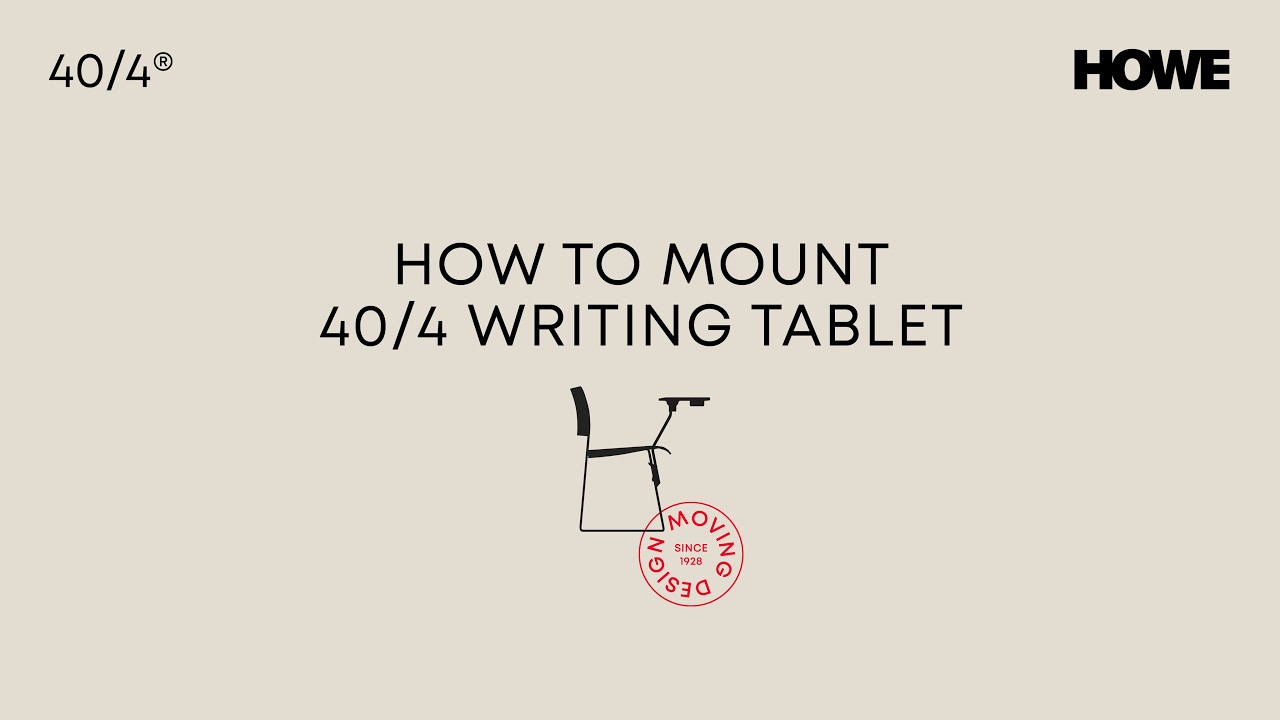 40/4 How to mount writing tablet video
