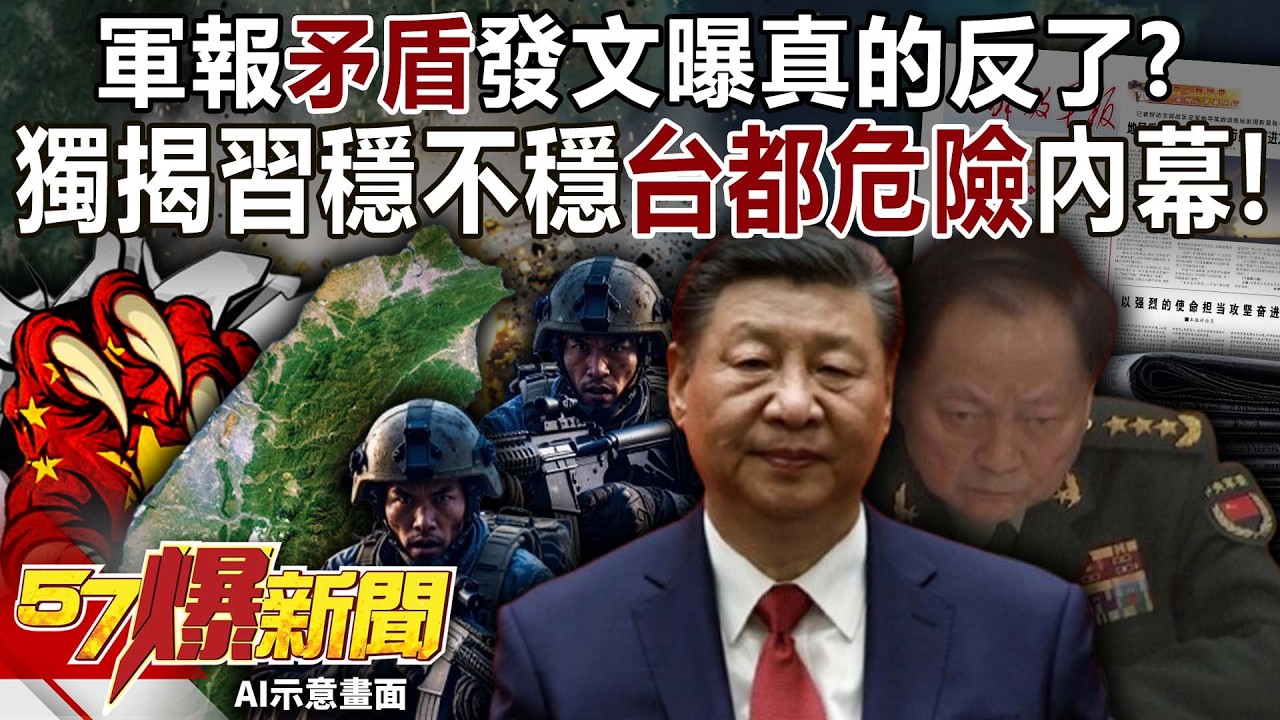 軍報「矛盾」發文曝真的反了？ 獨揭習近平穩不穩台灣都危險內幕！-李家名 徐俊相《57爆新聞上集》2026.02.02