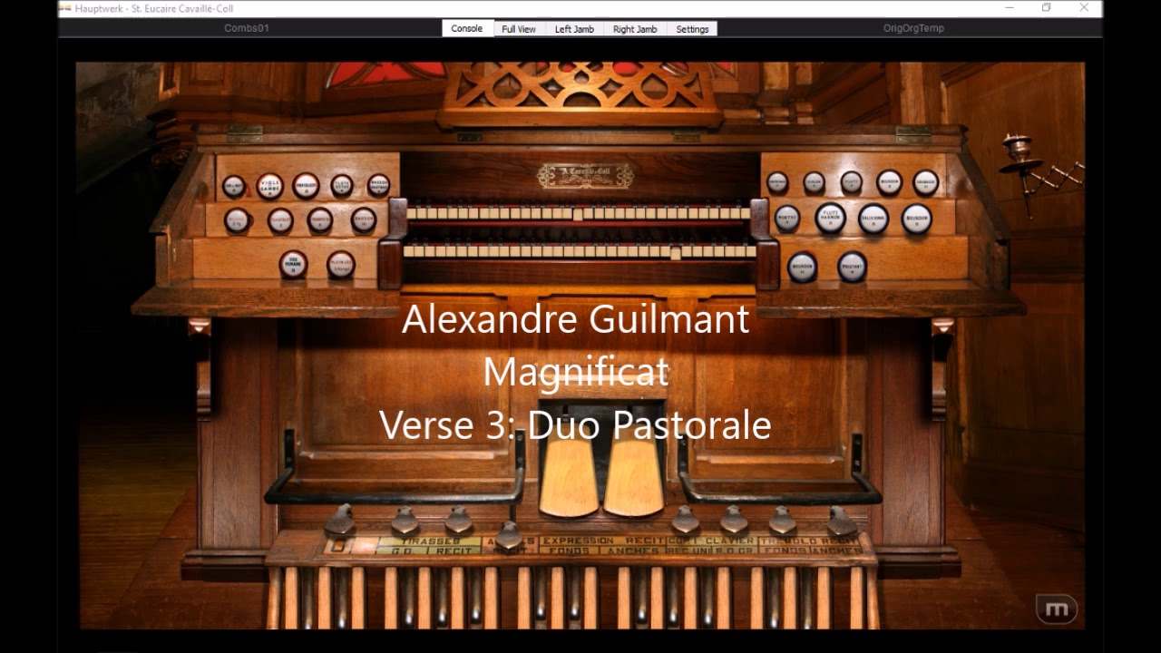 Félix Alexandre Guilmant Magnificat six verses (SEMCavaille Coll Metz Hauptwerk)