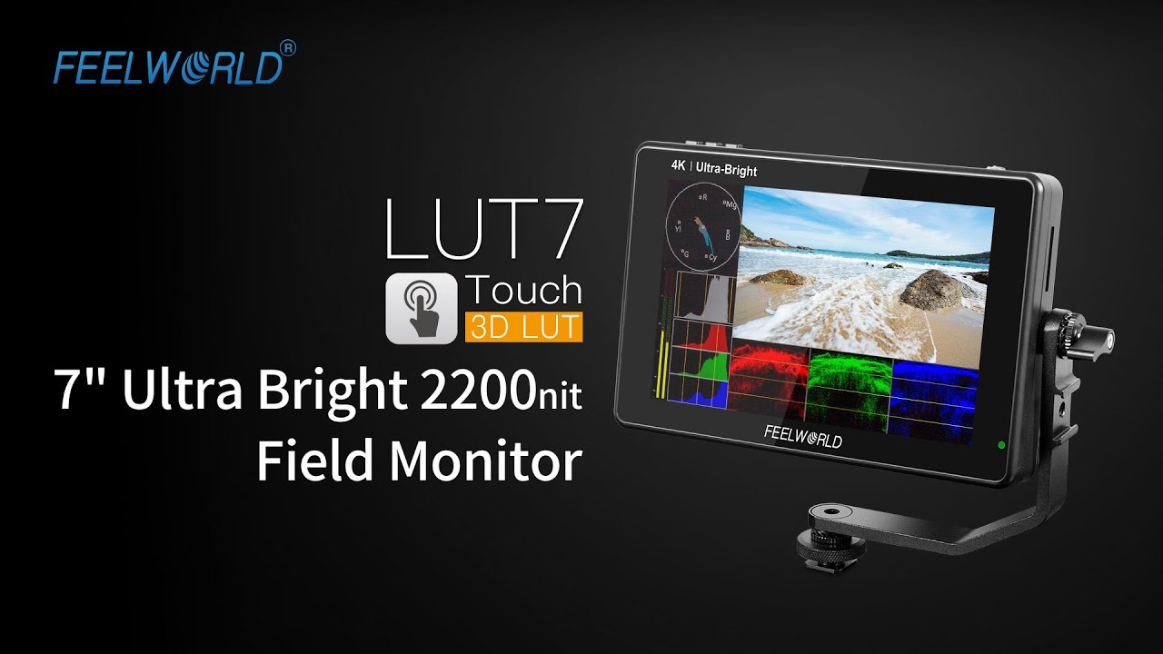 FEELWORLD New LUT7 7'' Ultra Bright 2200nit Touch Field Monitor with LUT Waveform Auto Bright Adjust