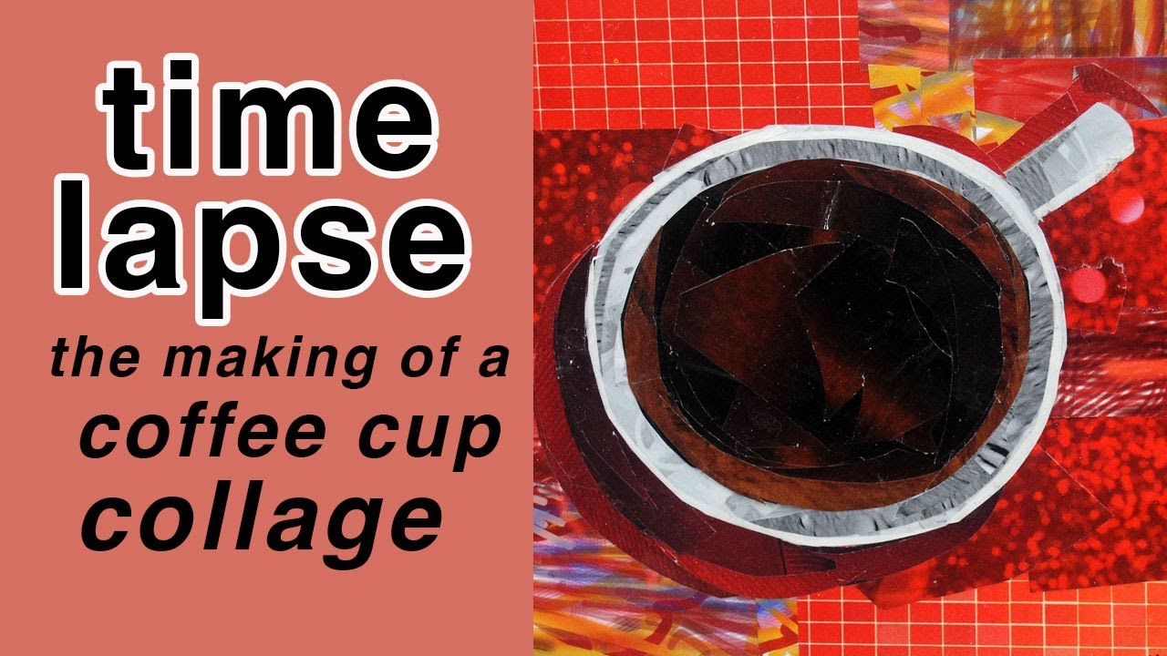 Making a Coffee Cup Collage from Magazine Cutouts
