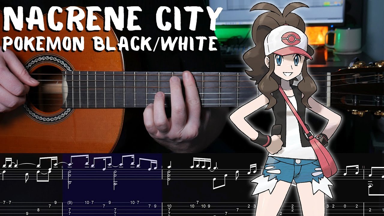 Nacrene City - Pokémon Black/White - Fingerstyle Guitar Tutorial + TAB