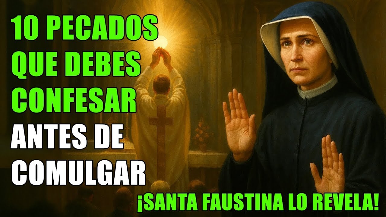 Santa Faustina REVELA: 10 PECADOS QUE DEBES CONFESAR ANTES DE RECIBIR LA SANTA COMUNIÓN