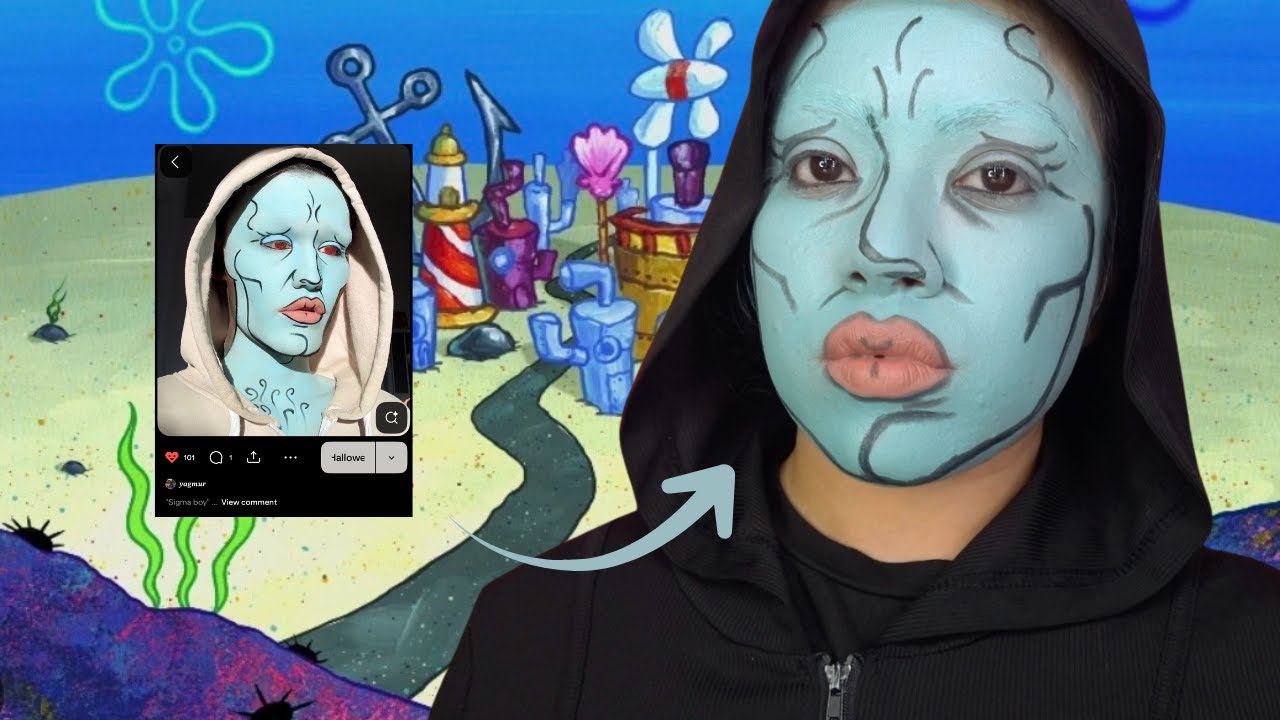 Handsome SQUIDWARD Halloween look💅🏼