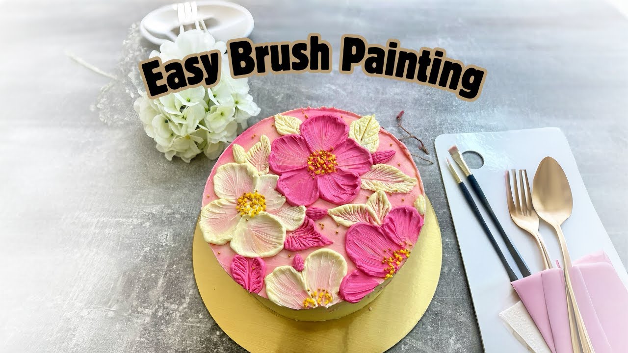 Buttercream Brush Painting Tutorial | Easy Cake Decorating Technique