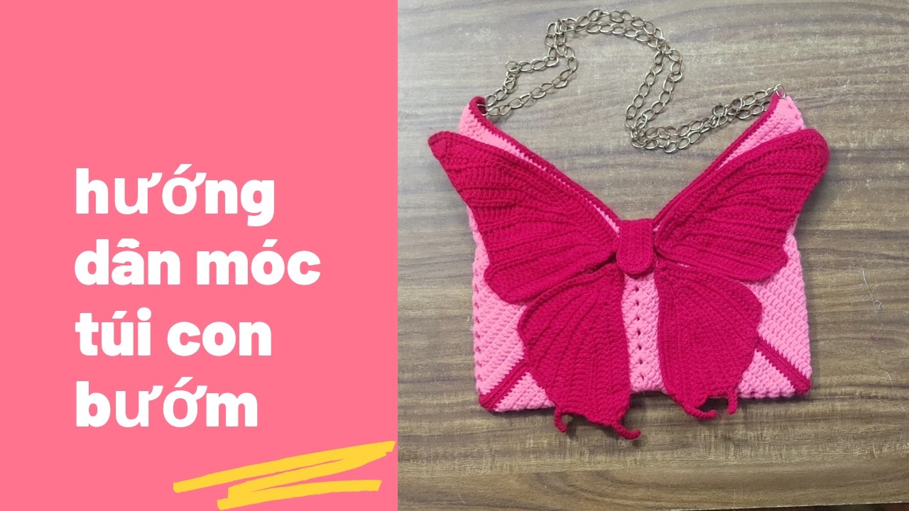 Móc túi đeo chéo hình con bướm -tap5-bonkidsdaymoclen