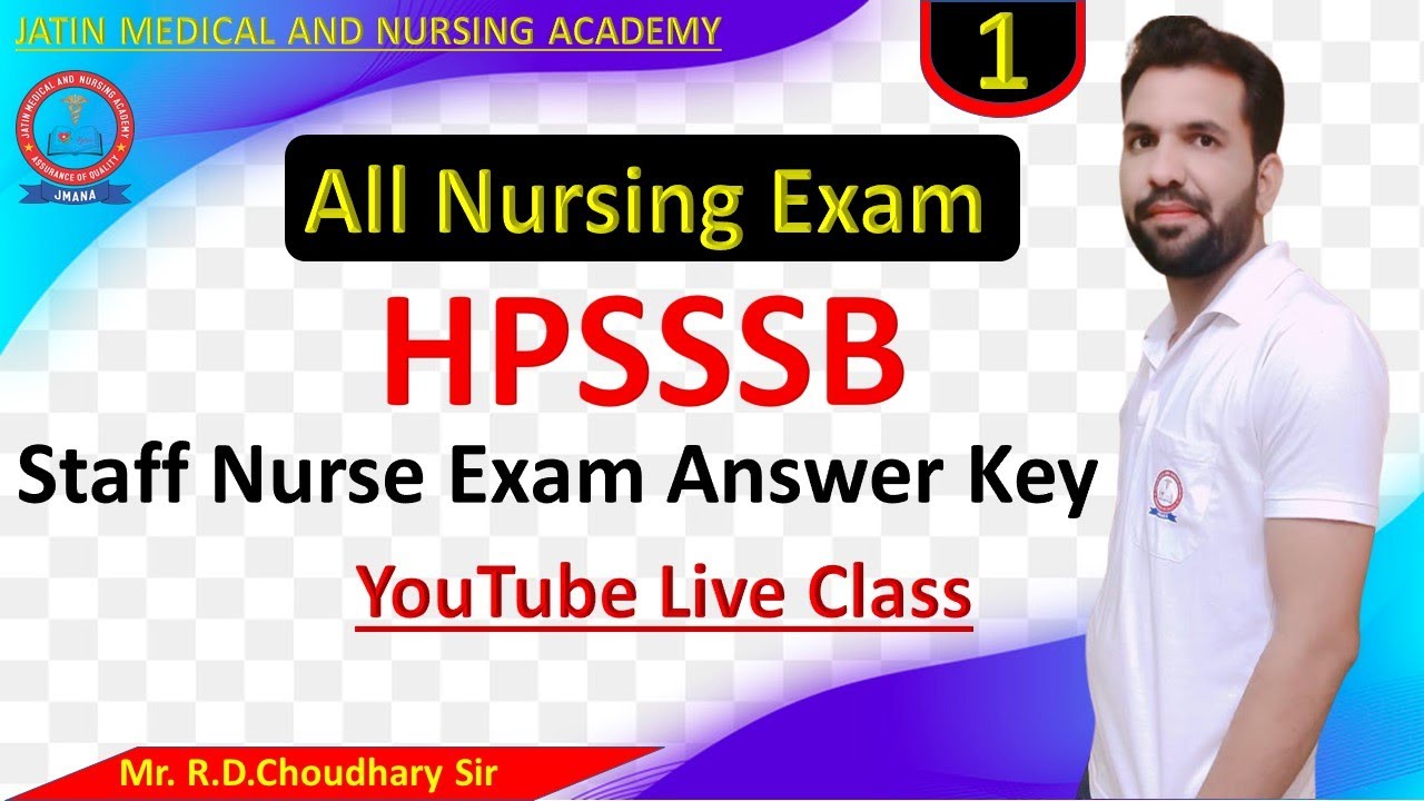 HPSSSB Staff Nurse Answer Key | HPSSSC Staff Nurse Previous year Exam Paper Solution | Staff Nurse