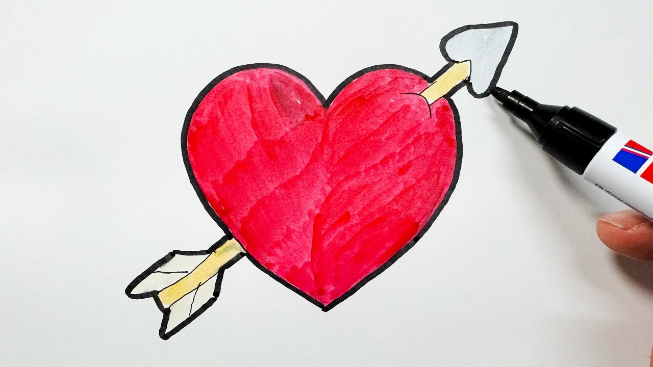 How to Draw a Heart with an Arrow