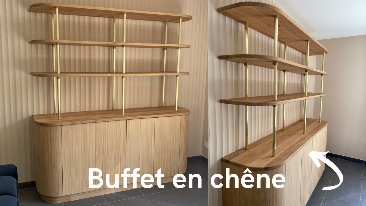 Fabrication d’un buffet en chêne – Menuiserie artisanale