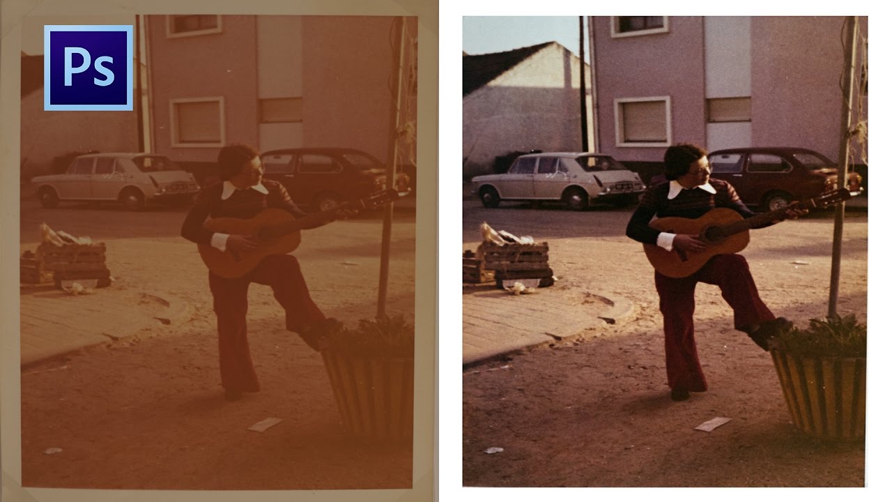 Colour Correct Old Photograph in Photoshop