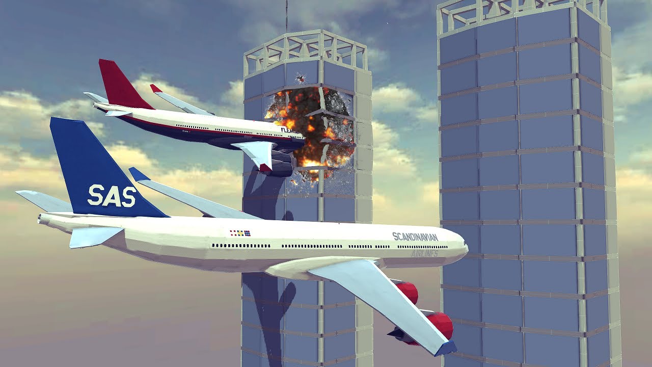 Satisfying destruction, Mid-air collisions and more | Feat. Airbus a340 | Besiege