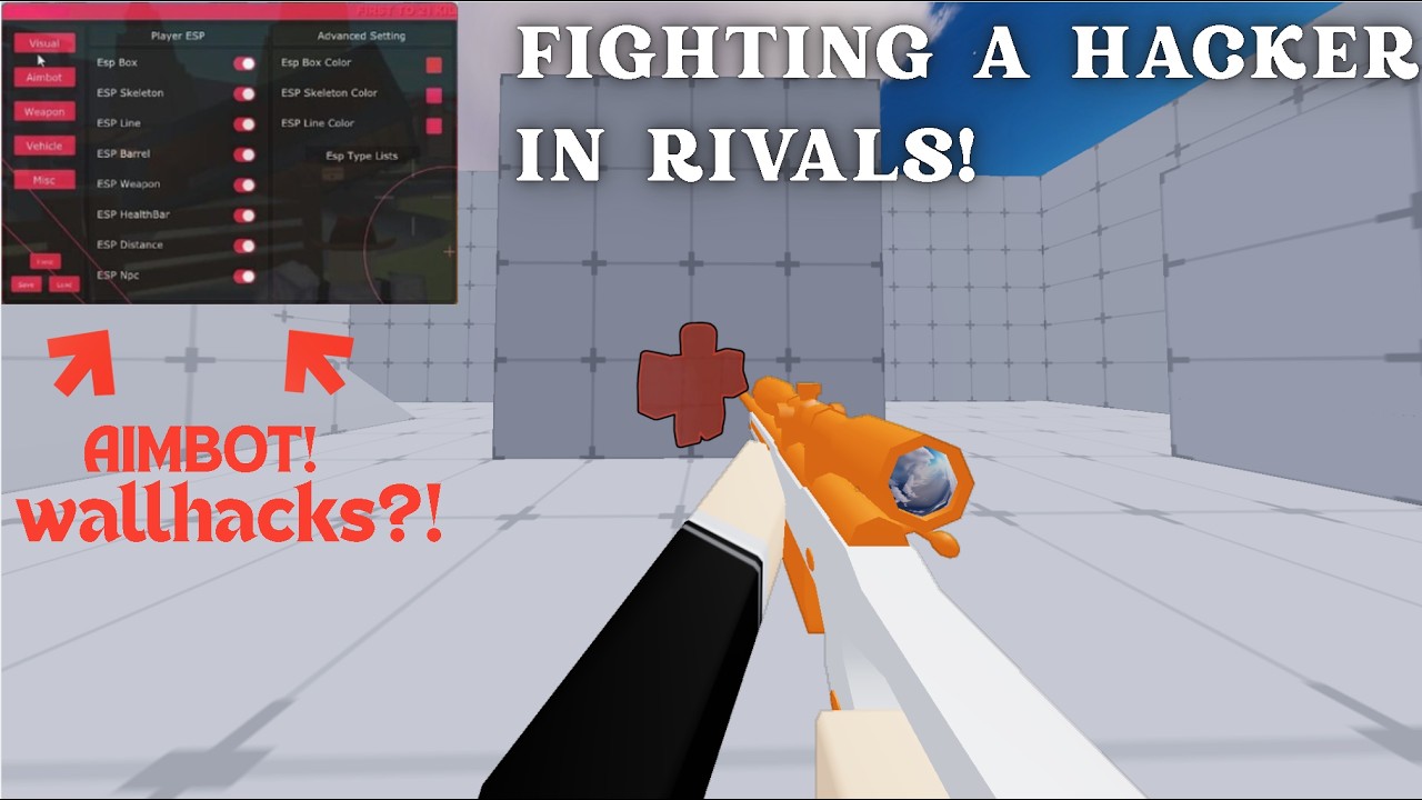 Versing a hacker💔 #fps #gaming #rivals #roblox