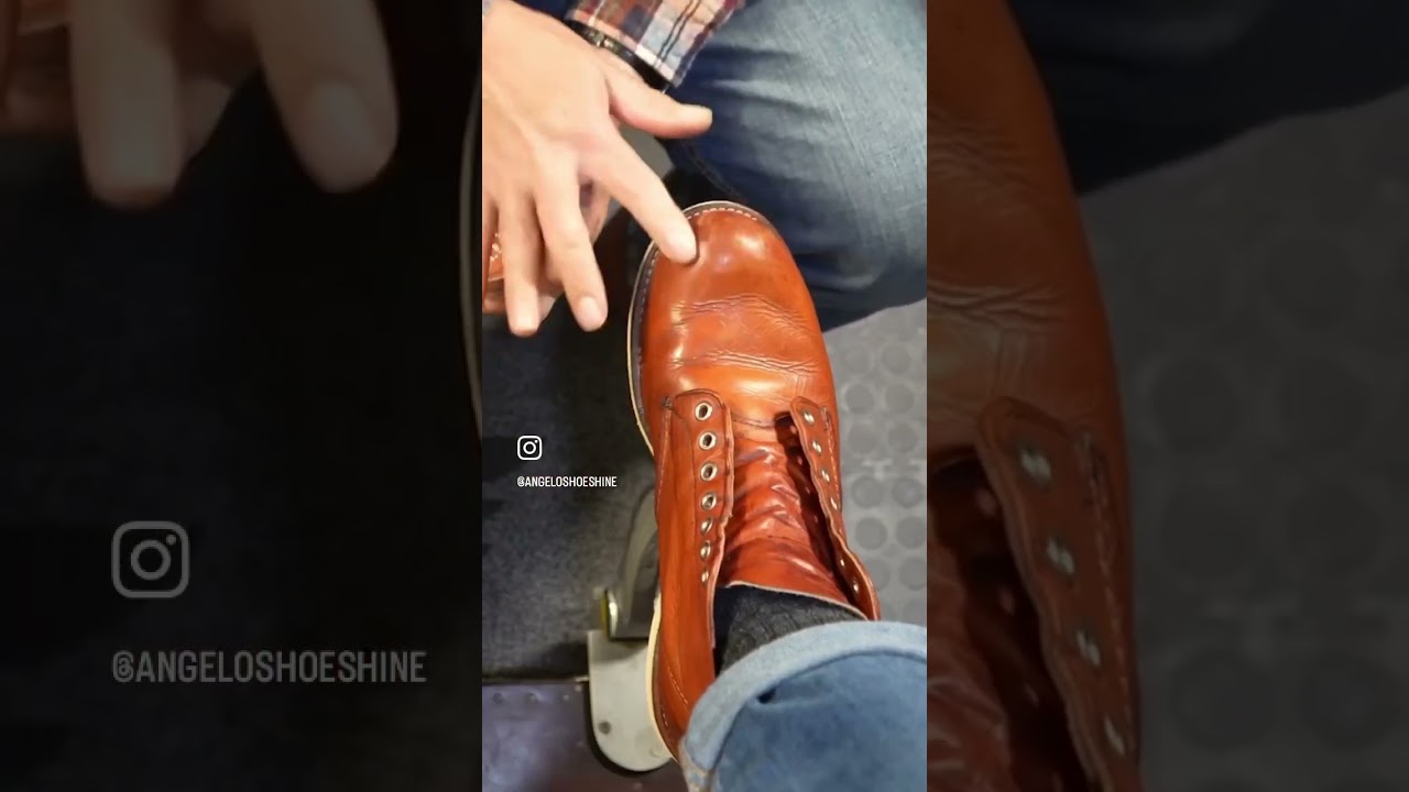 Boots Restored!? #angeloshoeshine #asmr #shoe