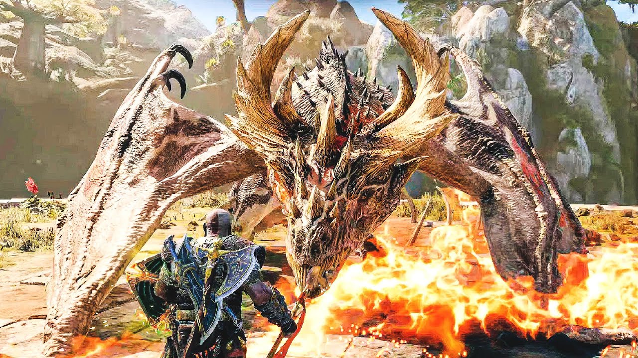 THE BURNING SKIES / THE ASH TYRANT Dragon Battle - God of War Ragnar&ouml;k [4K 60FPS PS5]