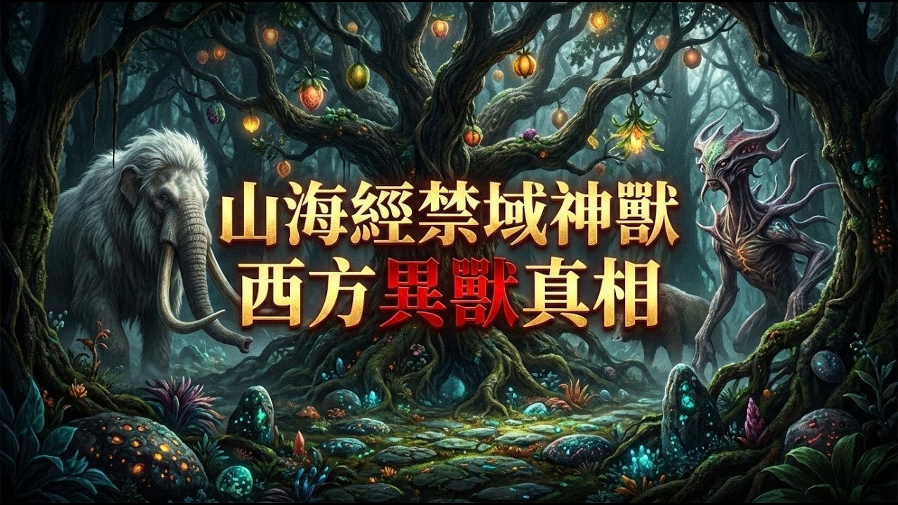 山海經紀錄片第八集西8｜幽冥神林現世，白首巨獸守護靈果禁域，揭開西方異山異獸真實面貌與上古世界失落文明的神話密碼全解析震撼呈現