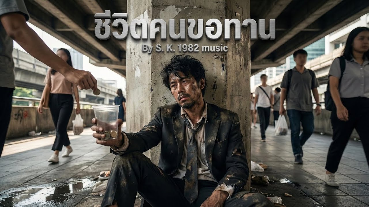 ชีวิตคนขอทาน 「Official Lyrics Audio MV」 By S. K. 1982 music‼️รับชมภาพ MV จากชีวิตสูงสุด สู่จุดต่ำสุด